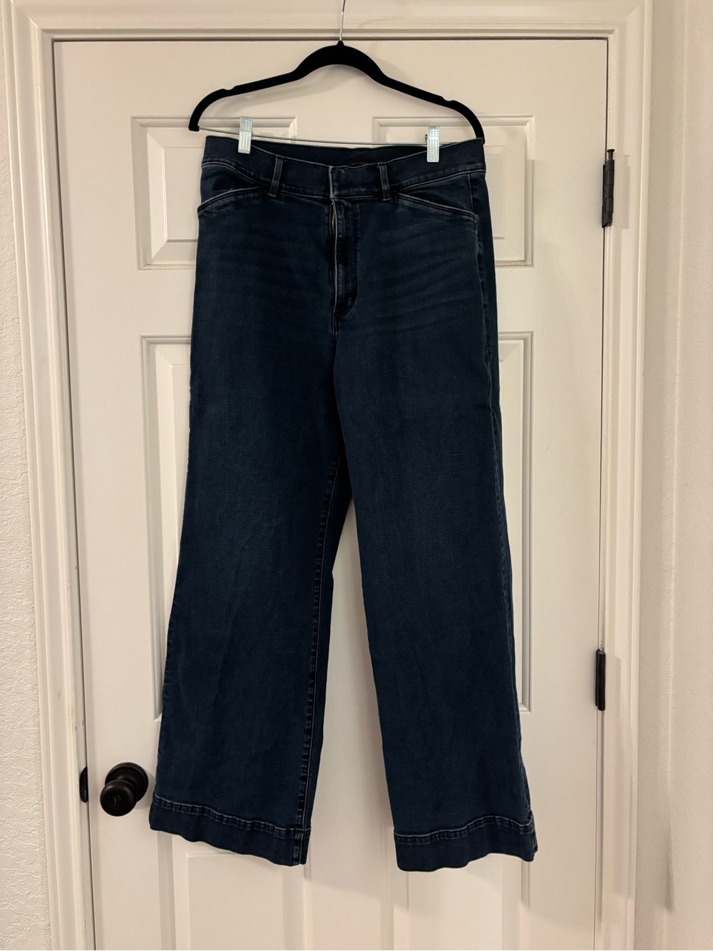 Ann Taylor Factory Dark Indigo Wide-Leg Jeans